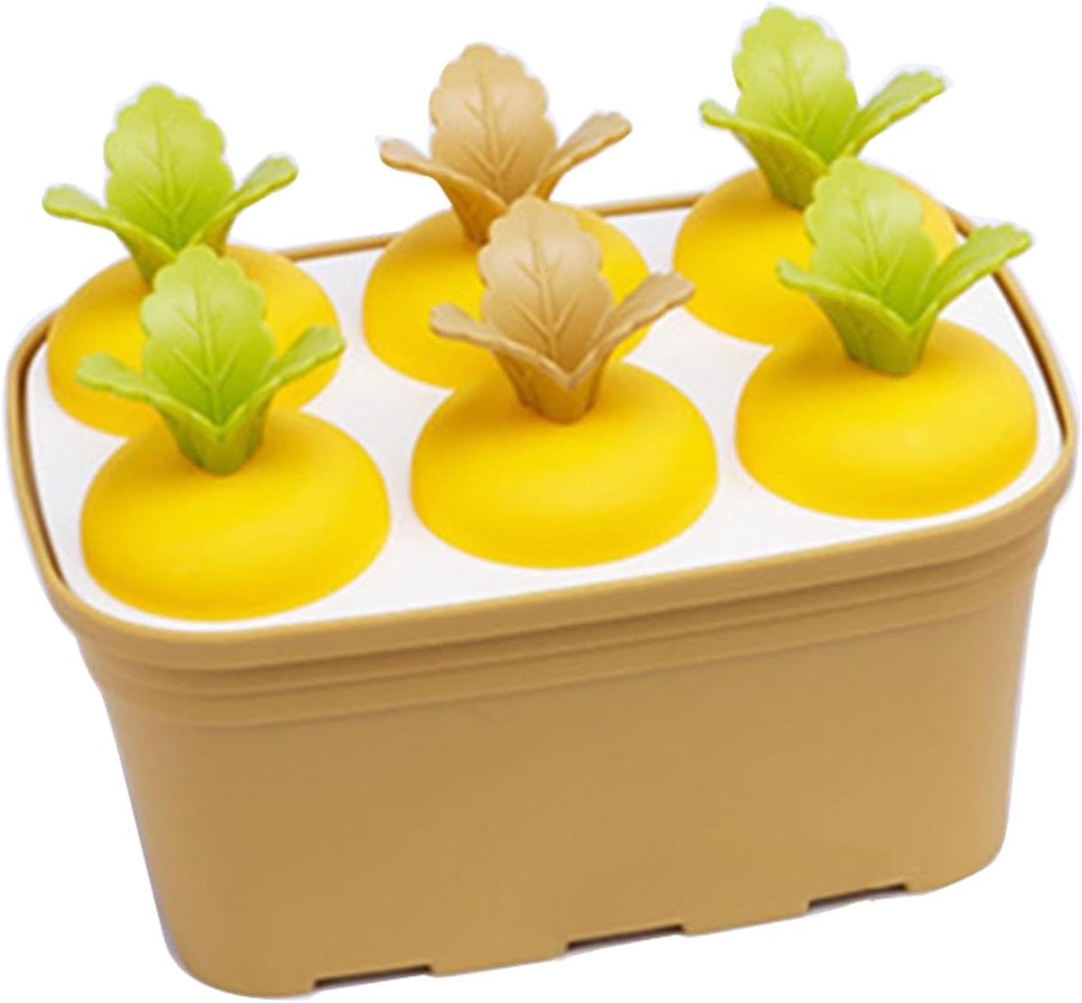 IJsvorm - IJsjes Maken - Desserts Bereiden - Dubbellaags Ontwerp - 4/6 Cell - Geel
