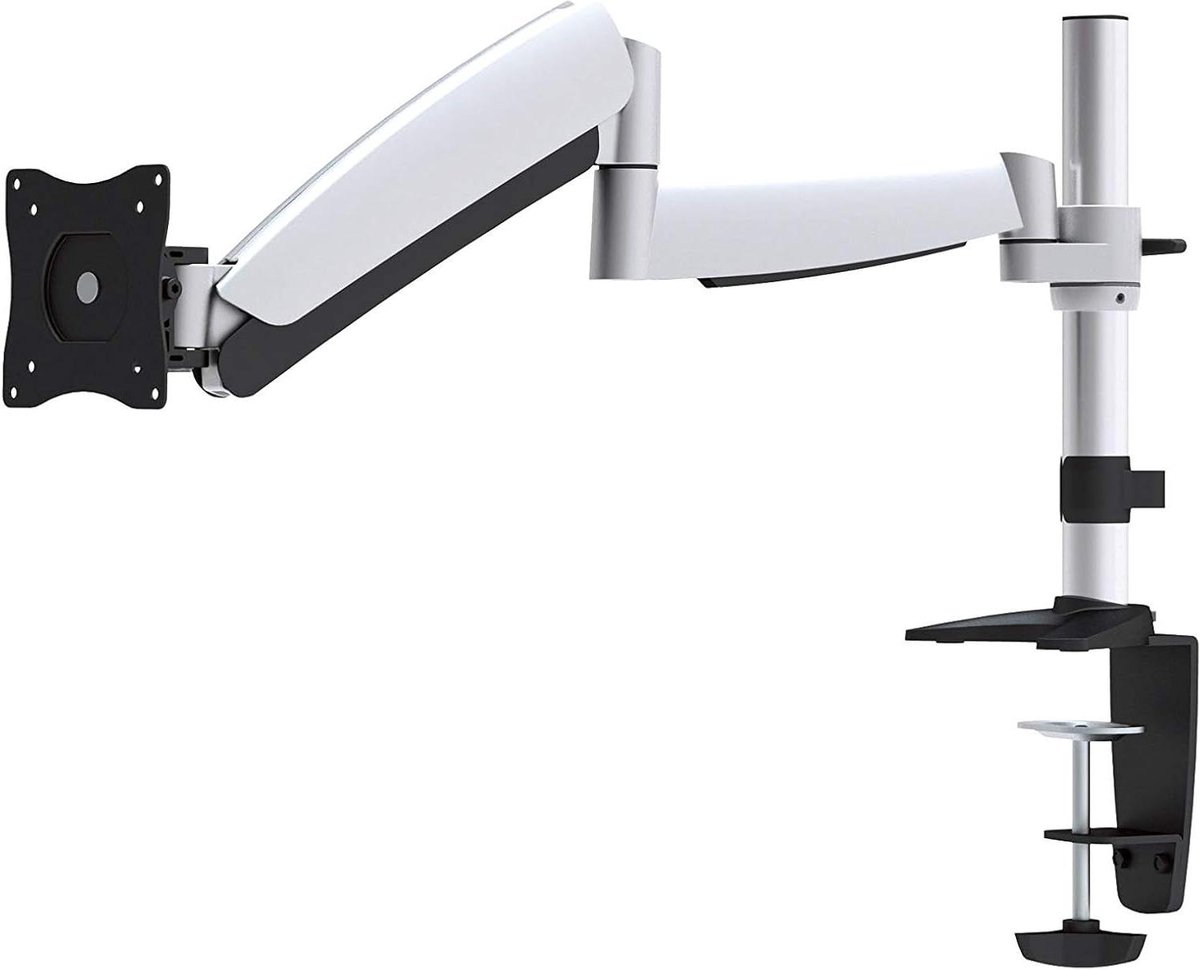 Equip Beweegbare monitor/lcd-gasveer-tafelhouder, 13 inch tot 27 inch aluminium, 360 graden draaibaar, voor 1 monitor