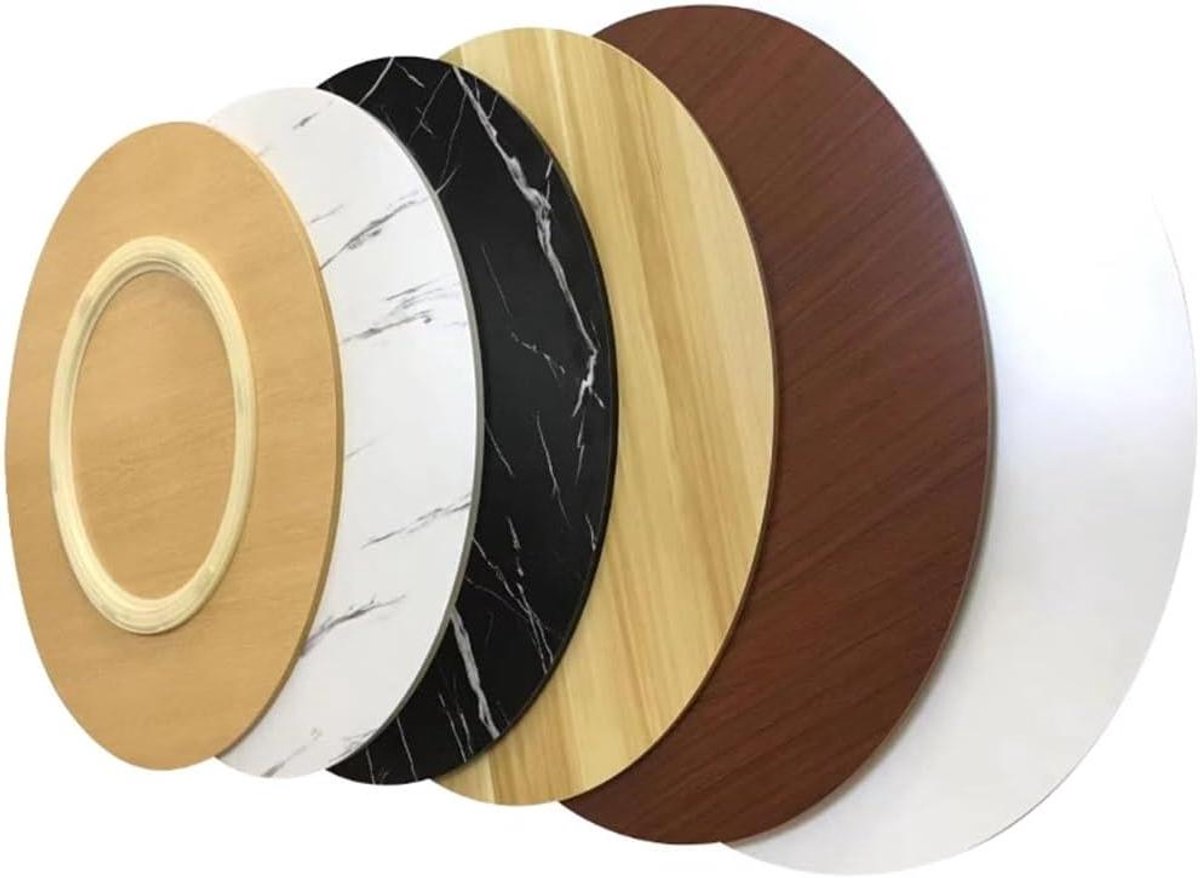 Large Wooden Lazy Susan For Kitchen Dining Table Tray Round Rotating Turntable 50cm 60cm 70cm 80cm 90cm Tabletop Turning Plate Silent Smooth Solid (Color : Imitation white marble, Size: 5