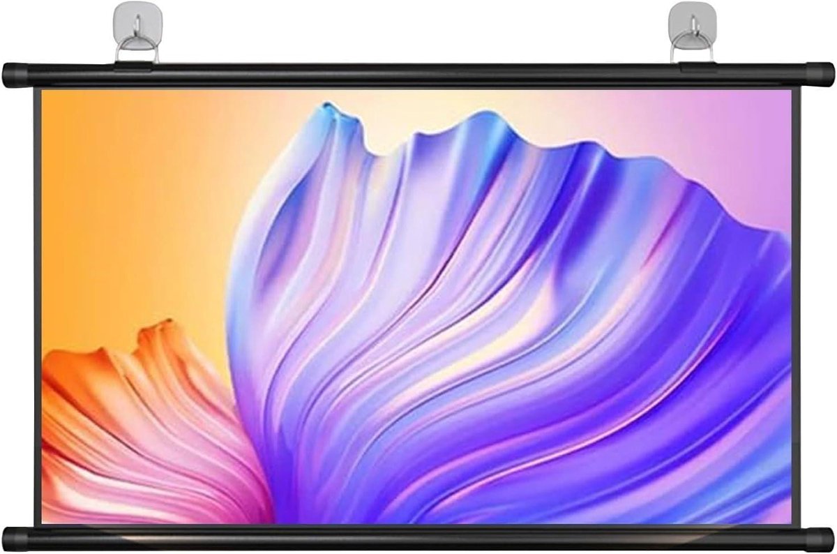 Projectiescherm Oprolbaar - Thuisbioscoop Scherm - Films Kijken - Kreukvrij Glasvezel - 60 Inch - Wit