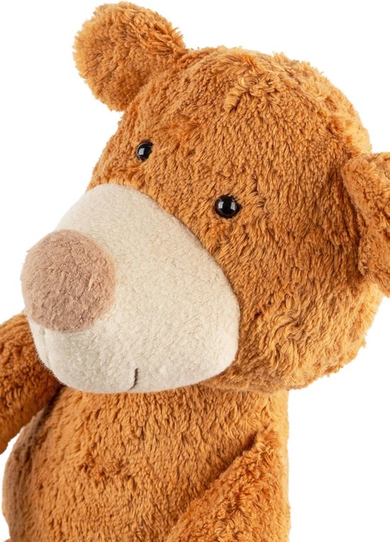 Knuffeldier beer - Pluche vriend - Knuffelen en spelen - Gemaakt van biologisch katoen - 41 cm - Bruin — afbeelding 3
