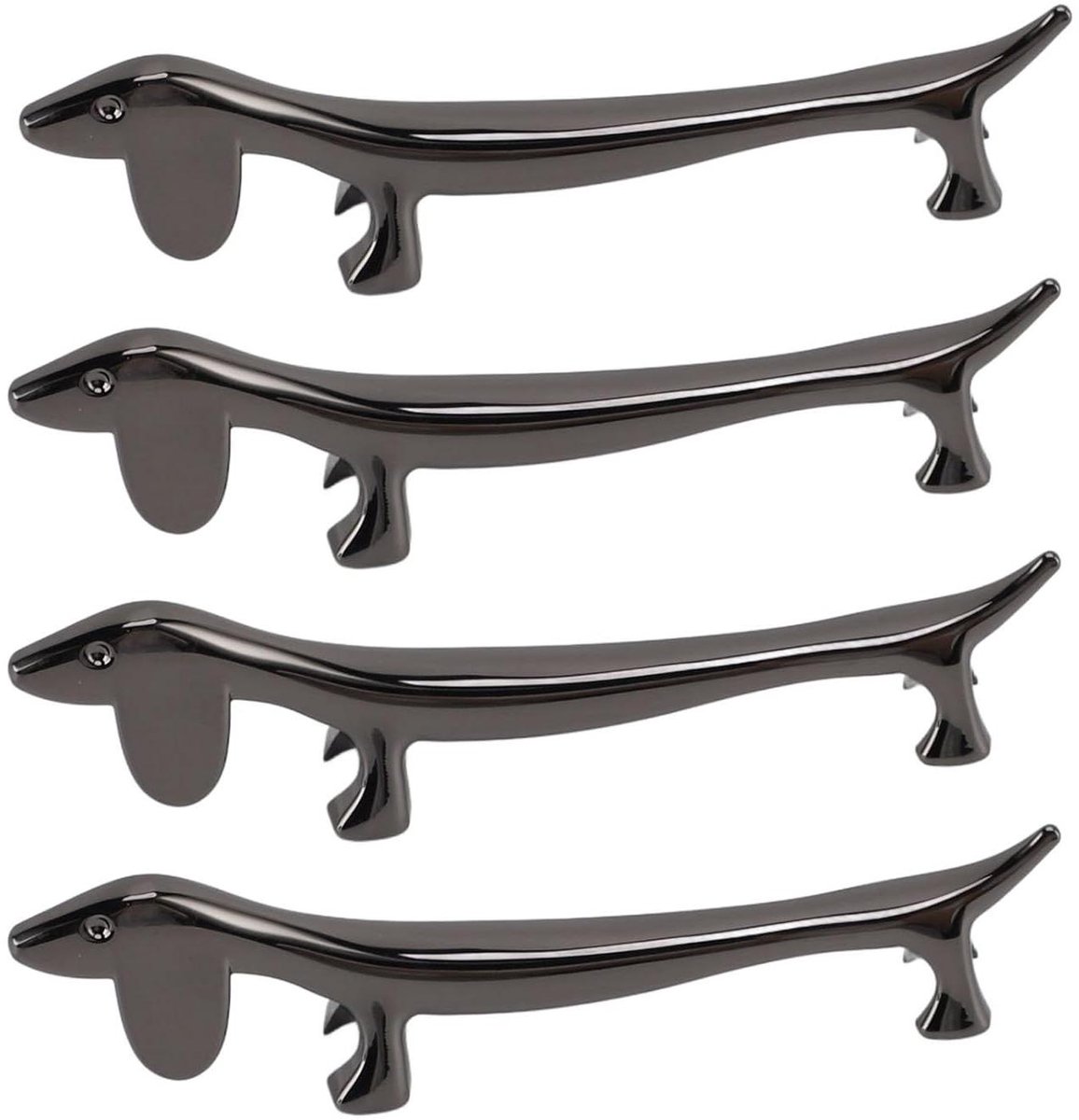 Eetstokjes Houder - Lepel Rest - Tafel Dekken - Glad Gepolijst - 4 Stuks - Zilverkleurig