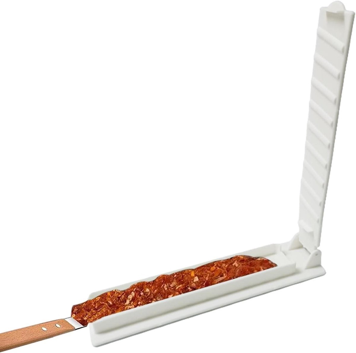 Platte spiesen - Kebab machine - Grillen thuis - Gelijkmatige warmte - 29 cm lang - Wit