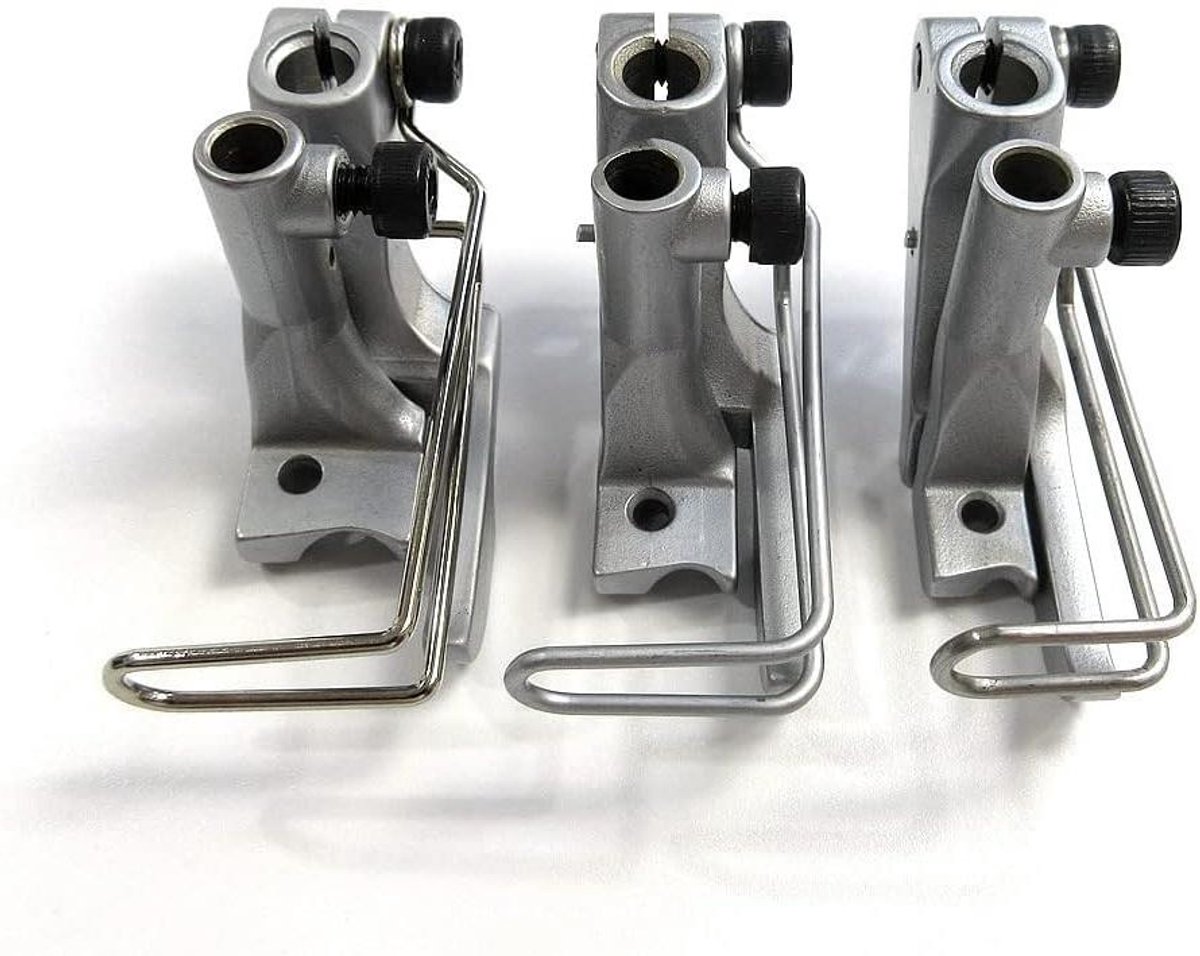 Naaivoet Set - Biesvoet Linker - Decoratief Naaien - Drie Maten - 3mm 6mm 9mm - Zilverkleurig