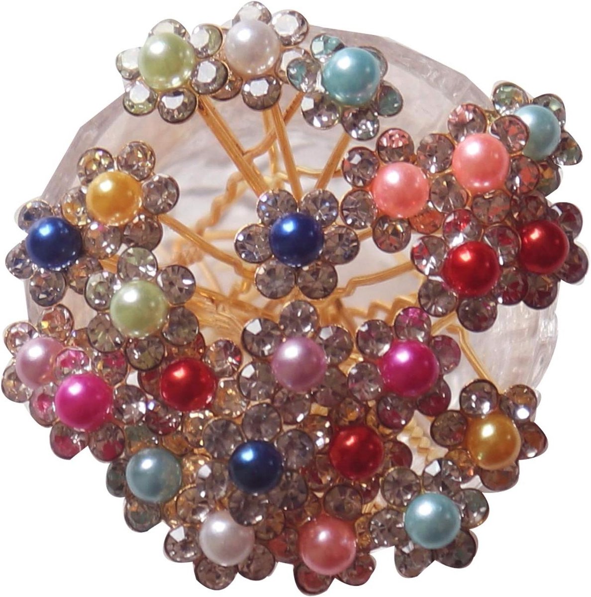Haarknot Pinnen - Juda Spelden - Haar Styling - Met Kristallen - Set van 24 - Multicolor