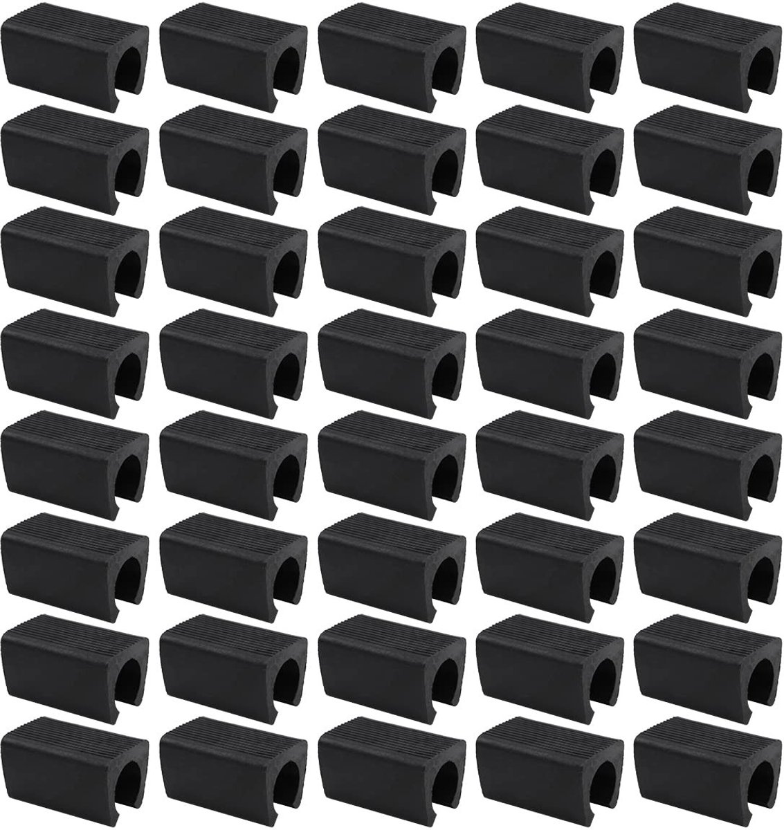 Dailygoods - Dailygoody - Antislip Stoel Slee - Vloerbeschermers - Zwart - Meubelbeen Caps - 40 Stuks - Geschikt voor Hardhout, Laminaat en Tegel