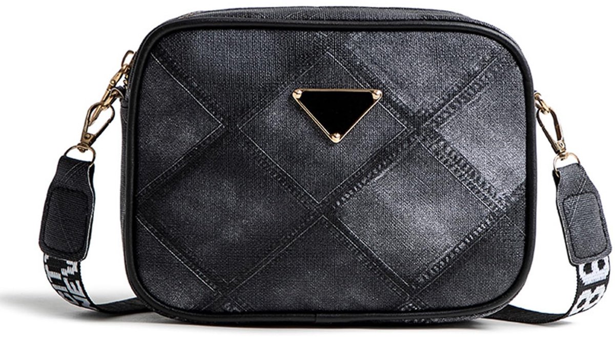 Dailygoods - Cosensi - Dailygoody - Cross-Body Bags - Handtas voor Vrouwen - Met Brede Schouderband - Zwart - Phone Bag - Ideaal voor Reizen - Compacte Schoudertas