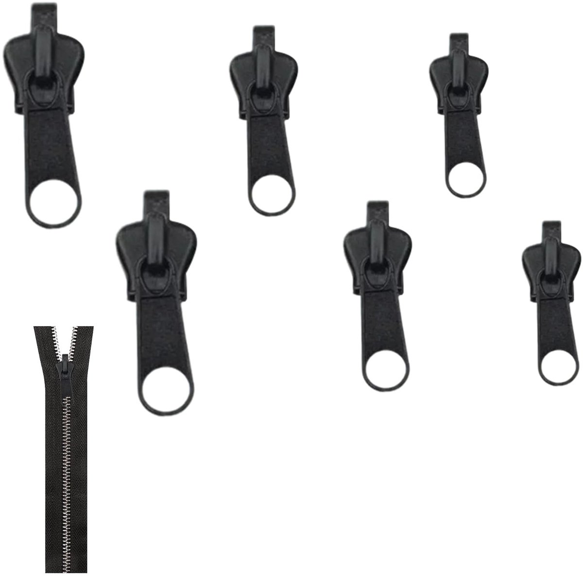 Dailygoods - Cosensi - Dailygoods - 6 Stuks Reparatieset met Ritssluiting voor Kleding en Bagage