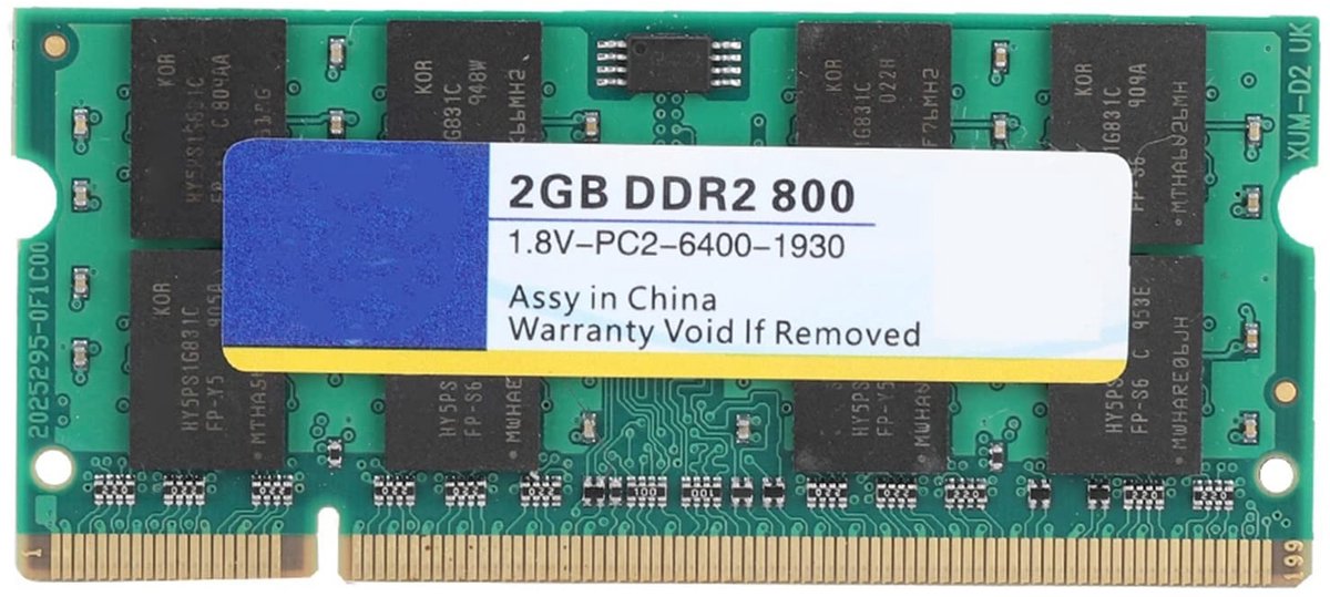 Dailygoods - Dailygoody - Geheugenkaart - DDR2 800Mhz - Hoogwaardige prestaties - 2GB - Snelle werking - Geschikt voor laptop - 200Pin