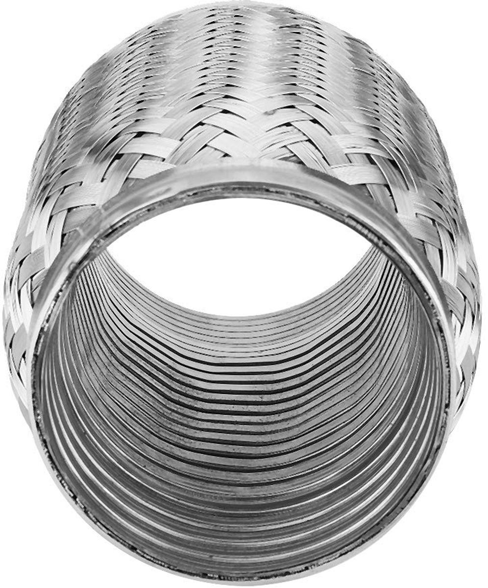 Dailygoods - Dailygoody - Flexibele roestvrijstalen buis - Trillingsdemping - Hoogwaardig - 76 mm - Geluidreductie - Duurzaam - Geschikt voor auto's - Model Tbest9...