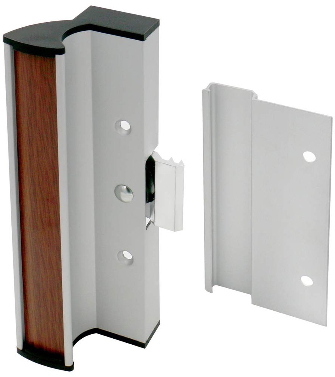 Dailygoods - Dailygoody - Patio Deurkruk Set - Klemvergrendeling - Aluminium - Grijs - Duurzaam en Sterk - Geschikt voor Terrasdeuren - Voor Binnengebruik