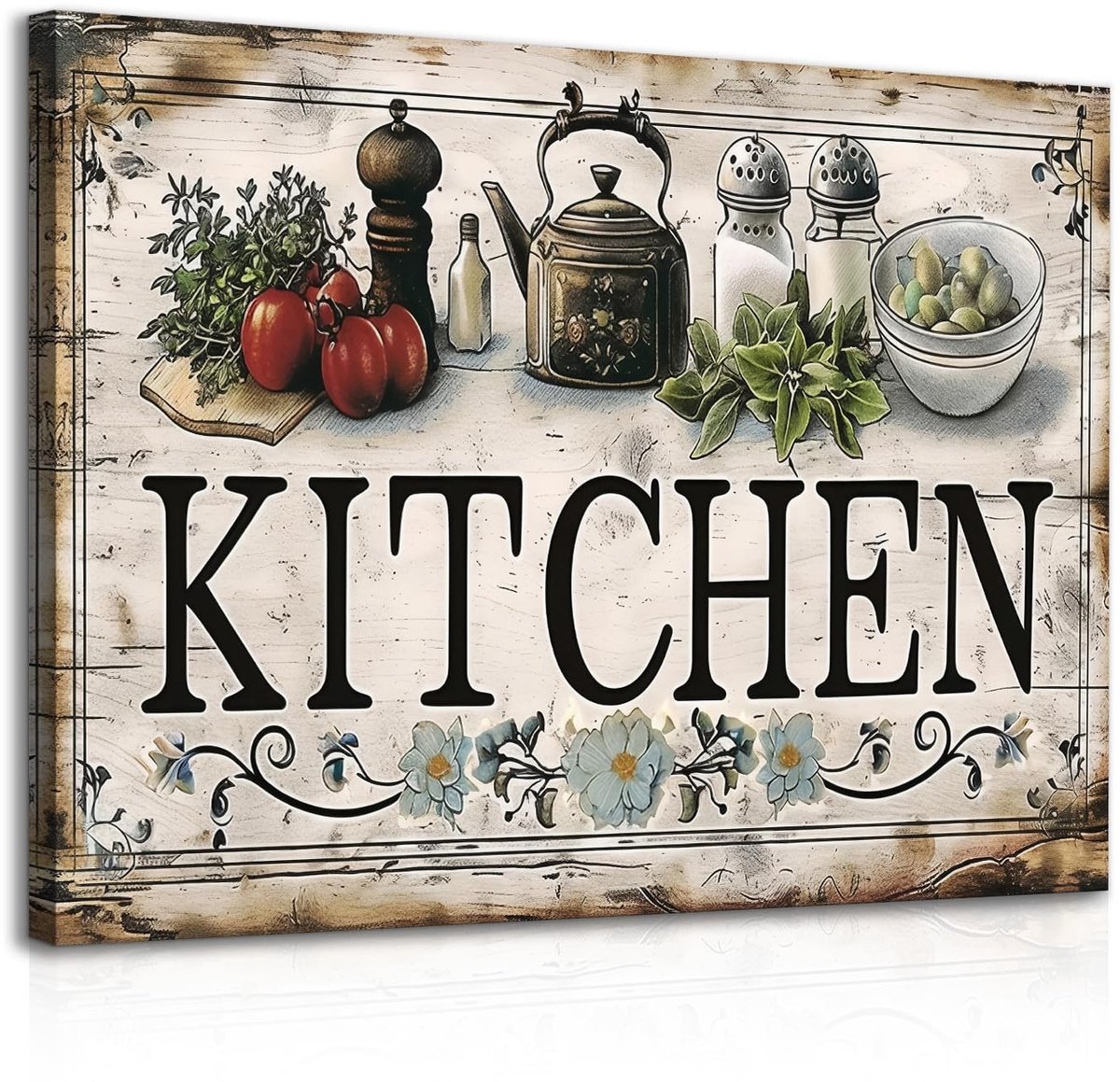 Dailygoods - Ingelijste Rustieke Wandkunst voor Keuken en Eetkamer