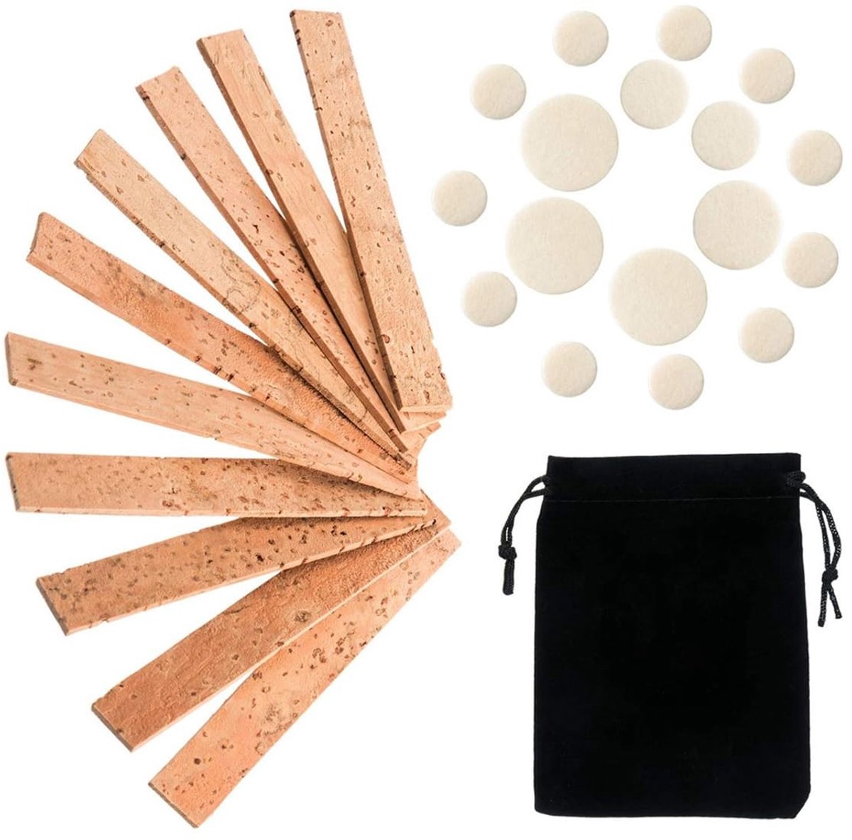 Dailygoods - 10-Pack Klarinetkurken voor Vervangingen en Reparaties