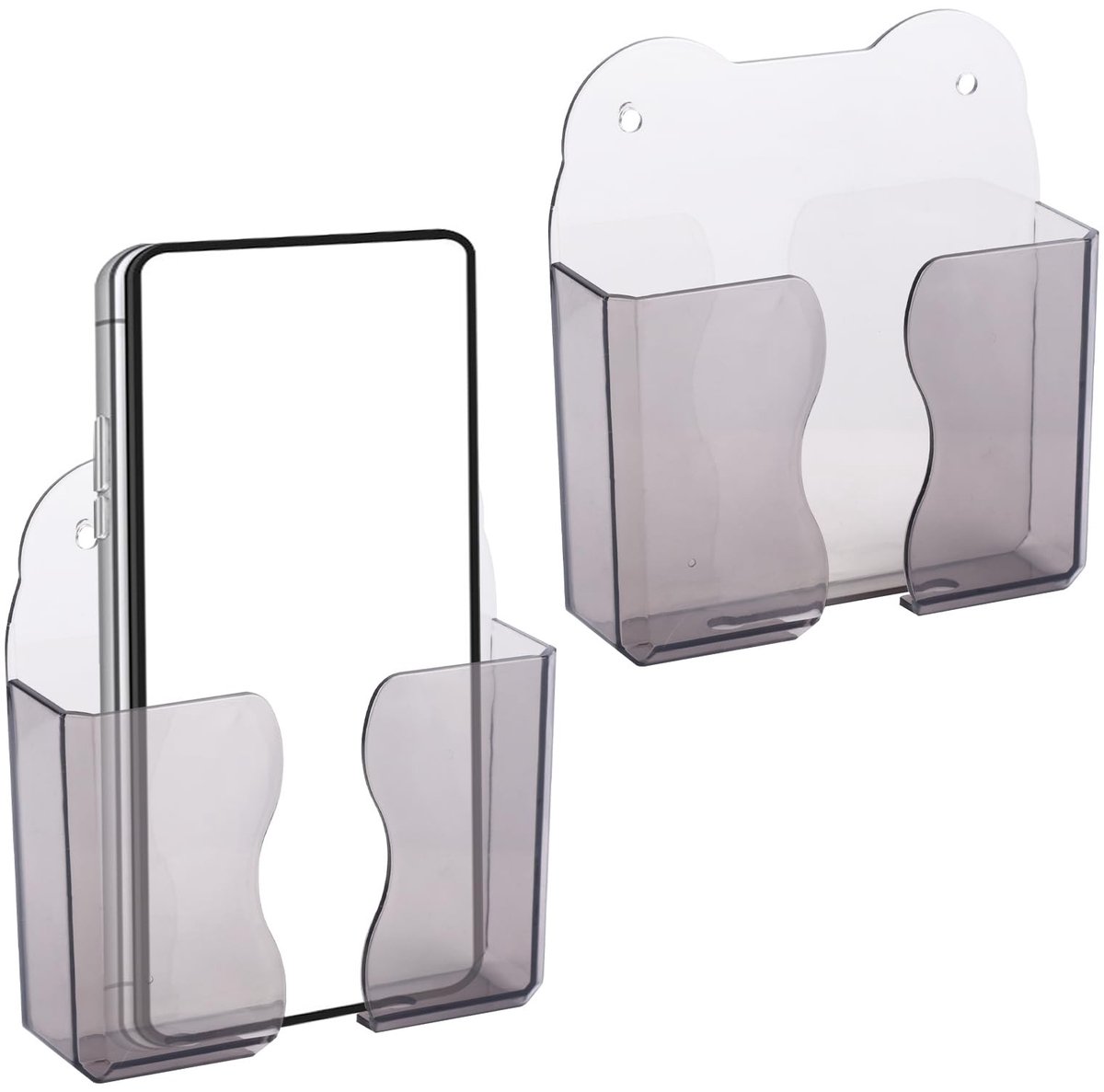 Dailygoods - 2 Stuks Muurbevestiging Telefoonhouders voor Smartphone