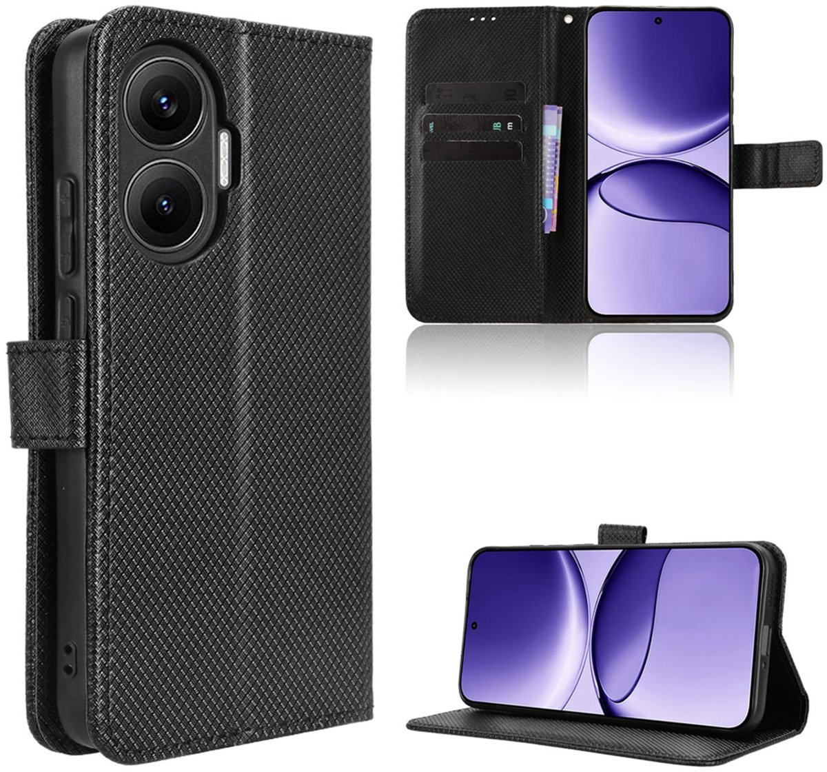 Dailygoods - Vezelhoes voor Smartphone met Standfunctie en Kaartenvak