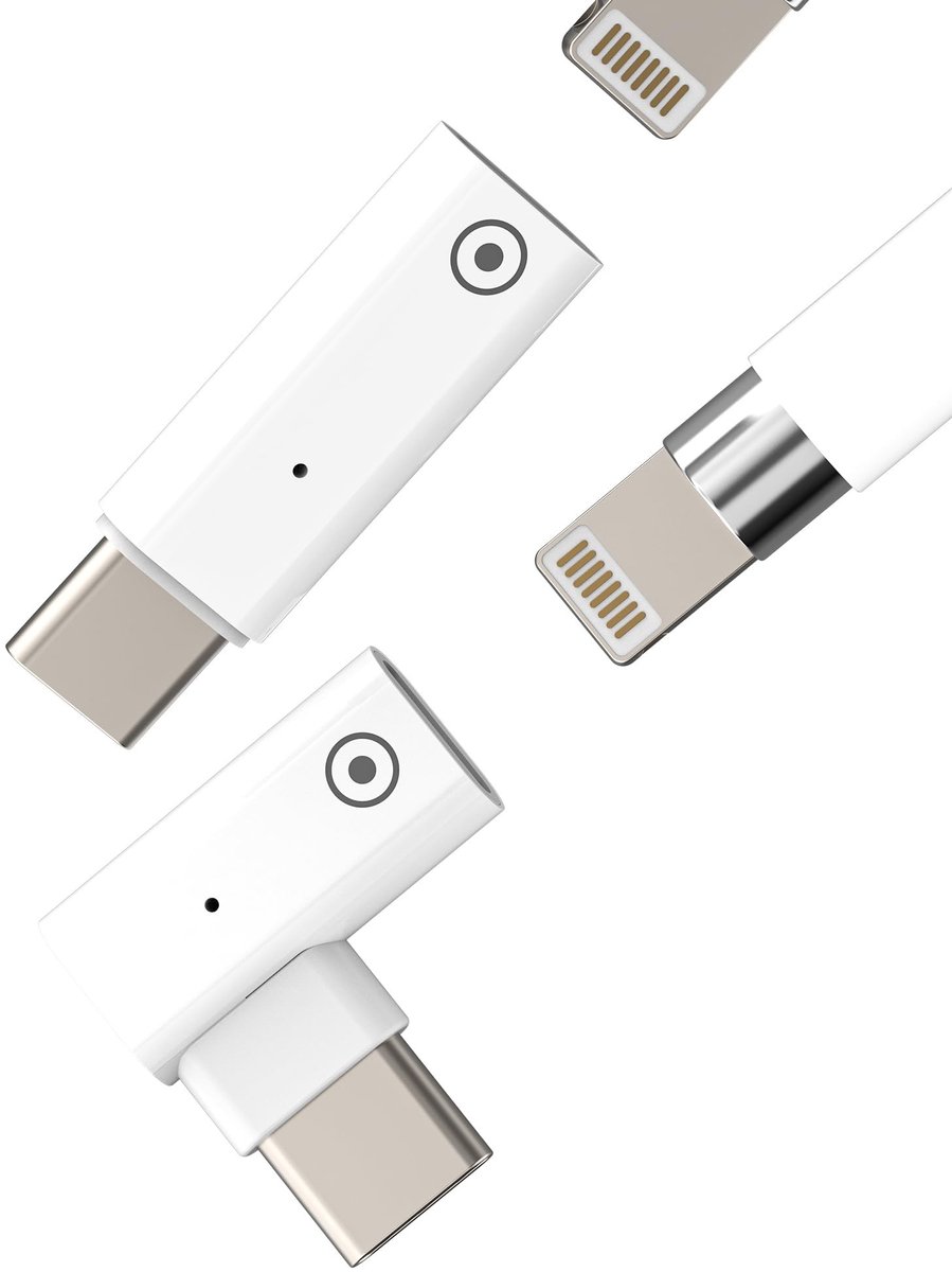 Dailygoods - USB-C naar Lightning Adapter voor Apple Pencil (2 stuks)