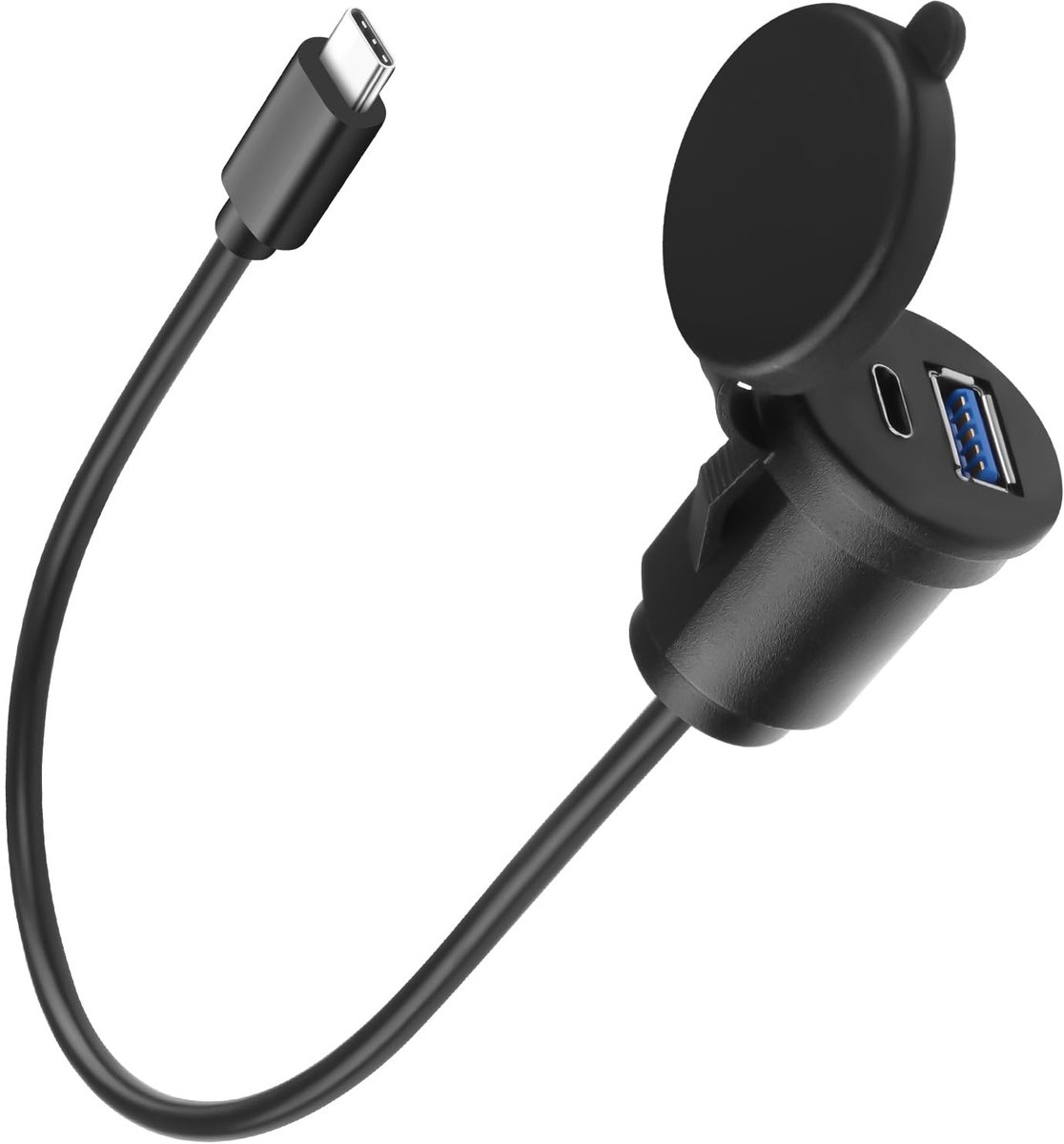Dailygoods - USB C naar USB C + USB 3.0 Kabeladapter 5 Gbit/s