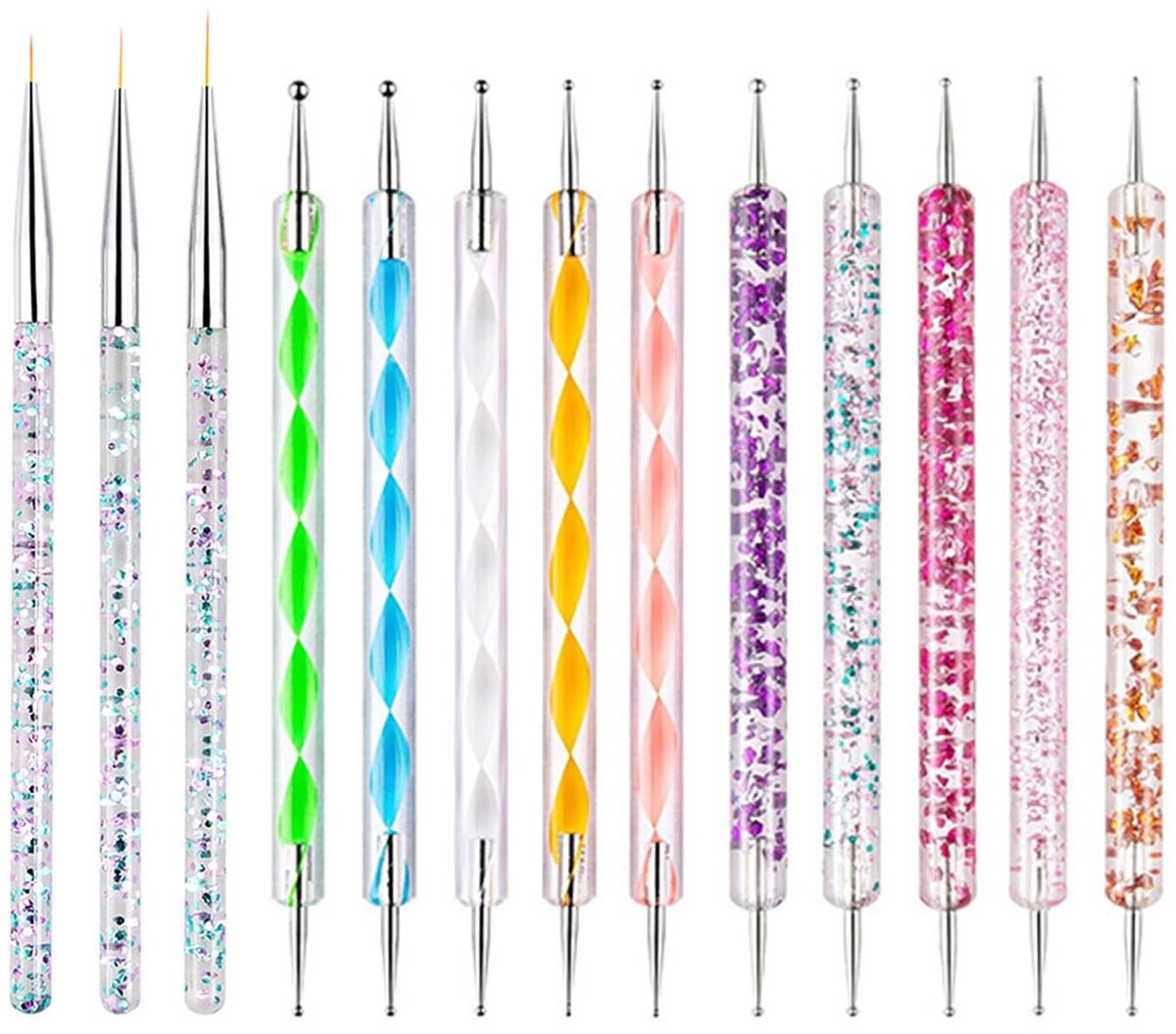 Dailygoods - Set van 10 Nail Art Dot Drill Pennen en Tekening Pennen voor Nagels