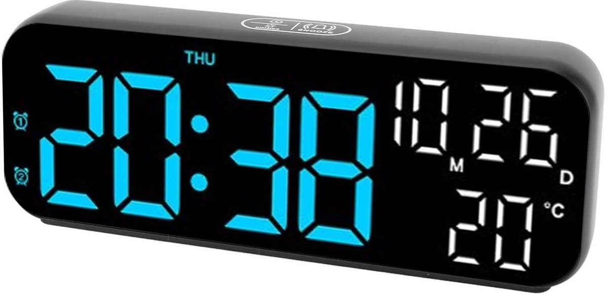 Dailygoods - Innovra - Digitale Klok met Dual Display en Spraakbesturing