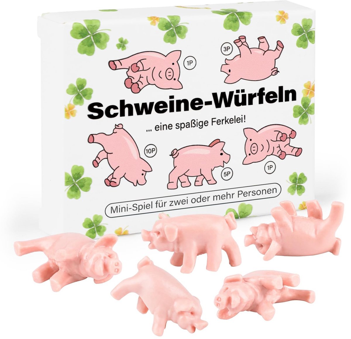 Dailygoods - Set van 5 Geluksvarkentjes voor Oudejaarsavond en Kerst