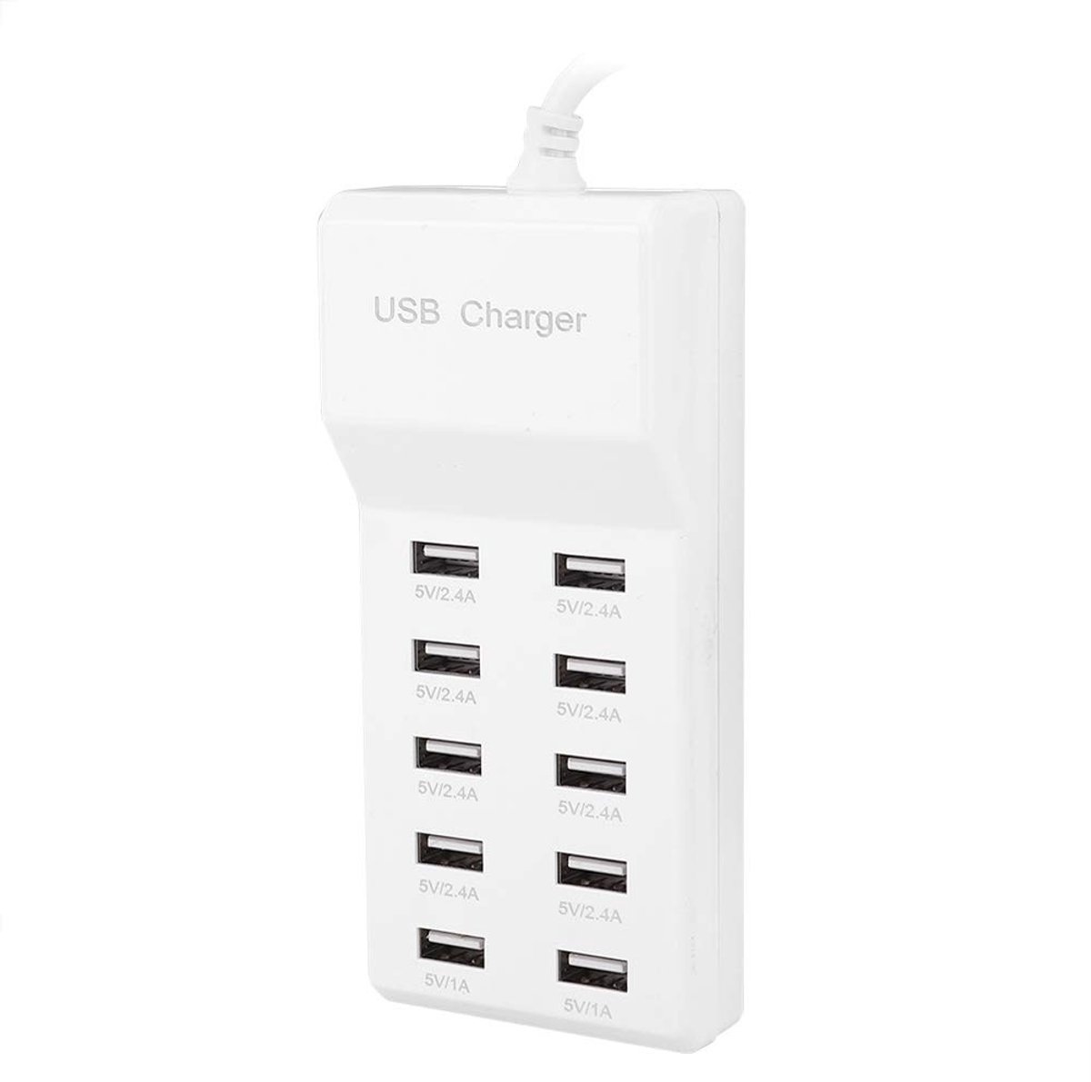 Dailygoods - USB Oplader met 10 Poorten voor Snelle Oplading