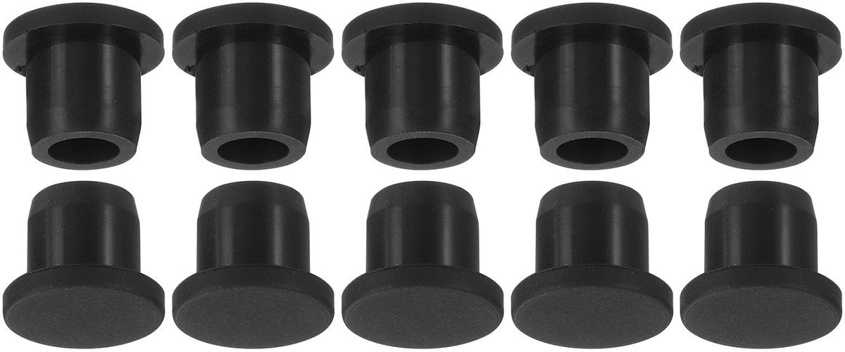 Dailygoods - Zachte Flexibele Siliconen Rubber Stopper voor 10-11 mm Gat, 10 Stuks