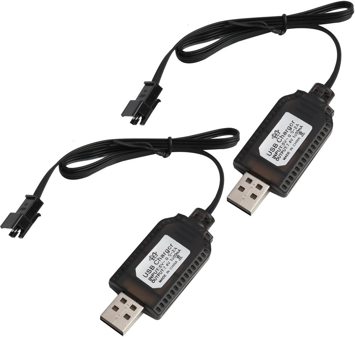 Dailygoods - USB Oplaadkabel voor LiPo 7,4 V Batterijen met Veiligheidsfuncties