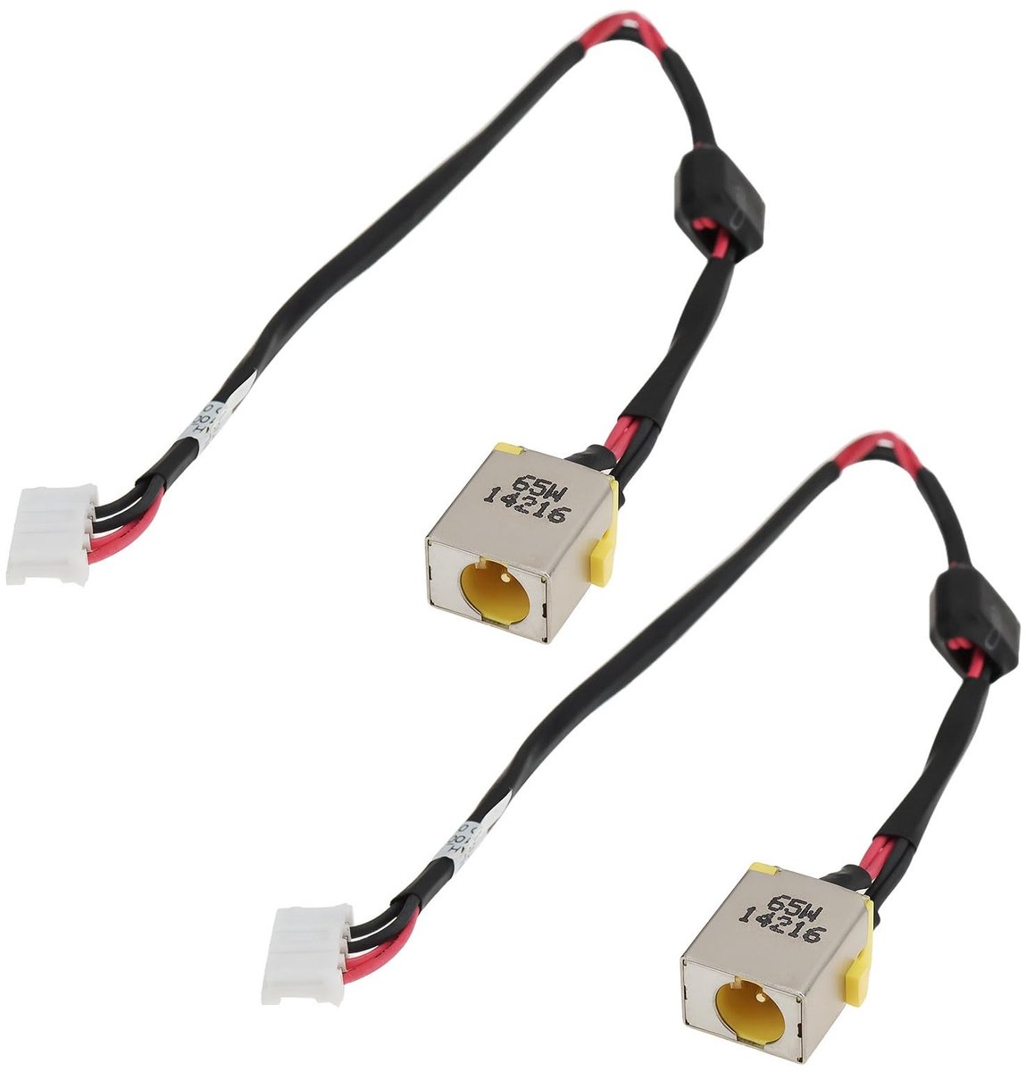 Dailygoods - 2 Stuks 65W DC Power Jack Socket Kabel voor Laptops