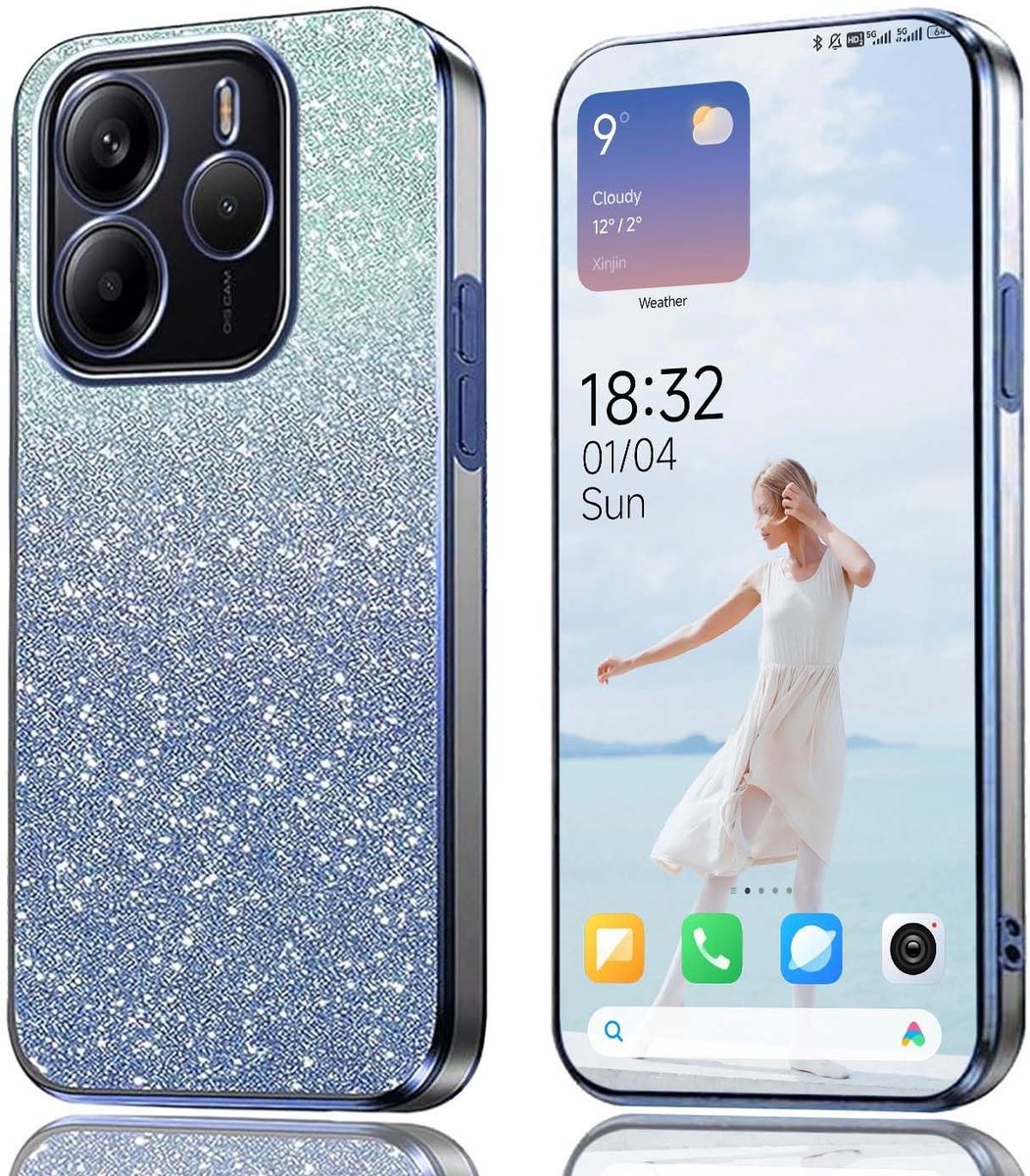 Dailygoods - Glanzende Coating Beschermhoes voor Smartphone met Schokbestendigheid