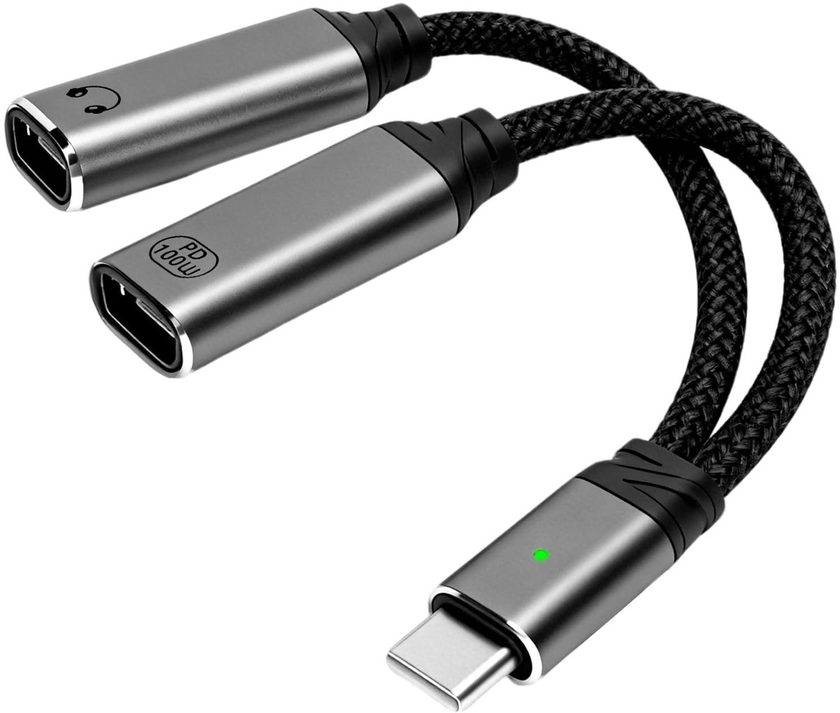 Dailygoods - Innovra - Cosensi - USB C Splitter Type C Y Kabel met 100W Snelladen