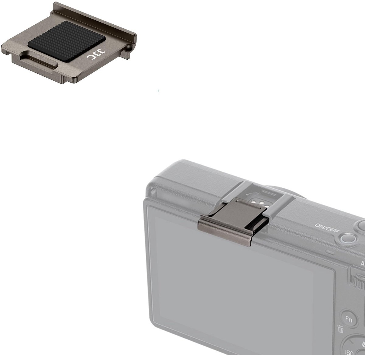 Dailygoods - Flitsschoenafdekkap met Siliconenplaat voor Camera
