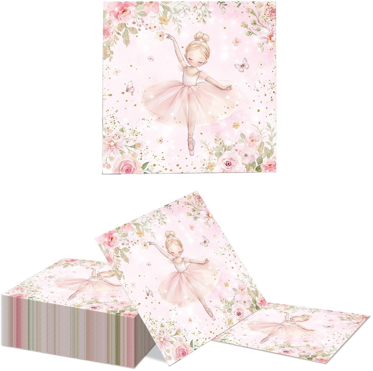 Dailygoods - 40 Ballerina Servetten voor Feestdecoratie