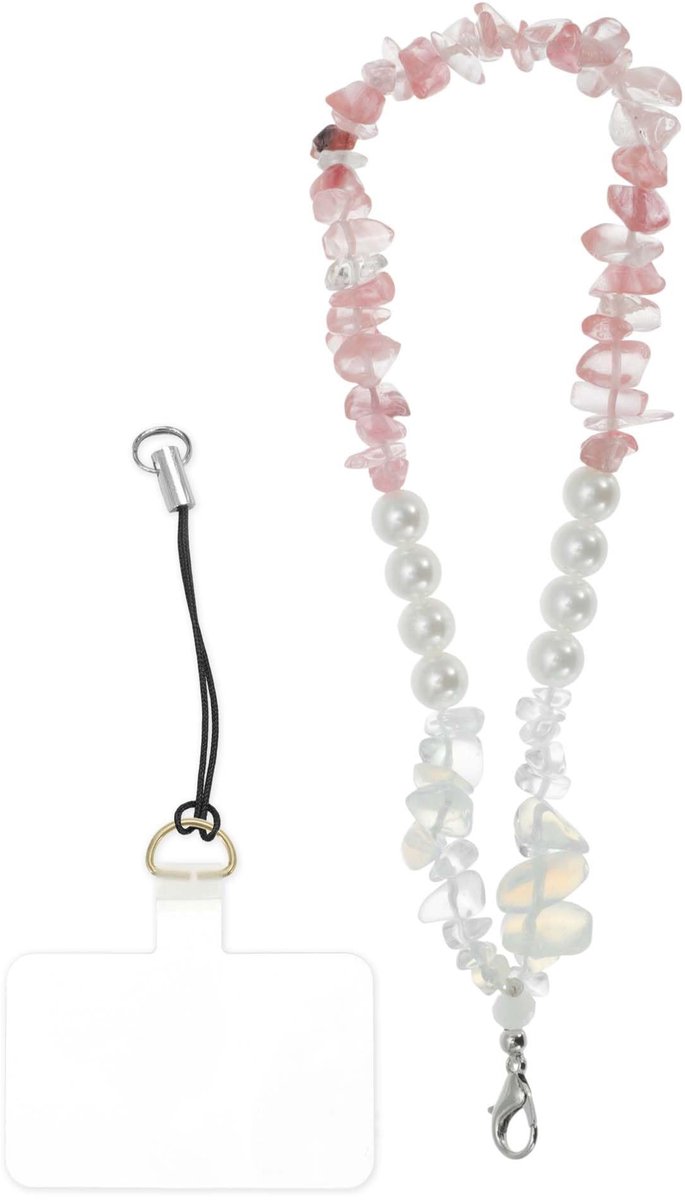 Dailygoods - Mobiele Telefoonketting met Kunstparels en Universele Bevestiging