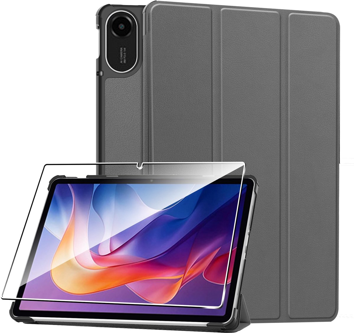 Dailygoods - Beschermhoes voor Xiaomi Redmi Pad 2 met Gehard Glas