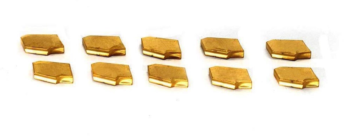 Hardmetalen inzetstukken - Freesgereedschap - Inkerven en afsnijden - Meerlaagse coating - 10 stuks - Metaal