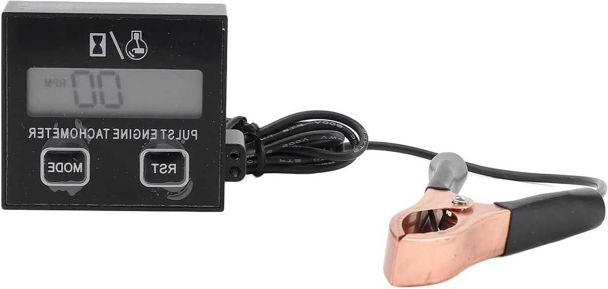 Digitale Snelheidsmeter - Toerenteller LCD - Motorprestaties Meten - Inductieve Meting - 30000 Tpm - Zwart