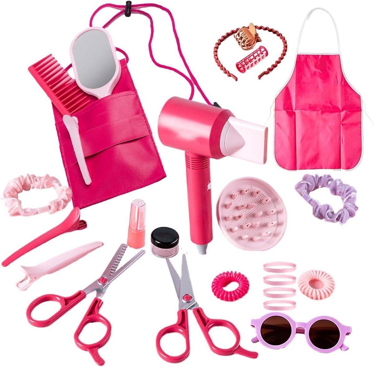 Kappersset Kinderen - Speelgoed Salon - Rollenspel Plezier - Inclusief Stylingaccessoires - 23 x 14 x 12 cm - Niet gespecificeerd