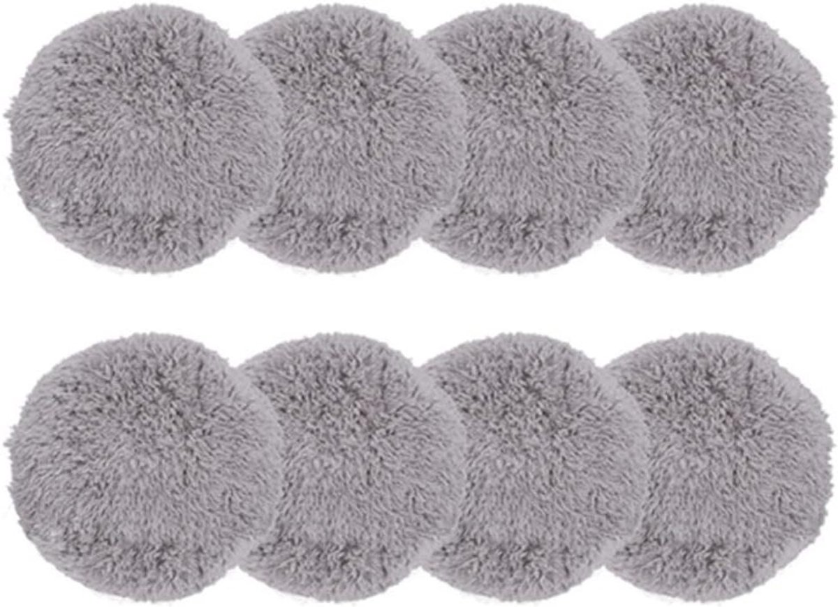 Robot Stofzuiger Doekjes - Microfiber Doekjes - Glazen Wassen - Hoge Kwaliteit - 8 Stuks - Grijs