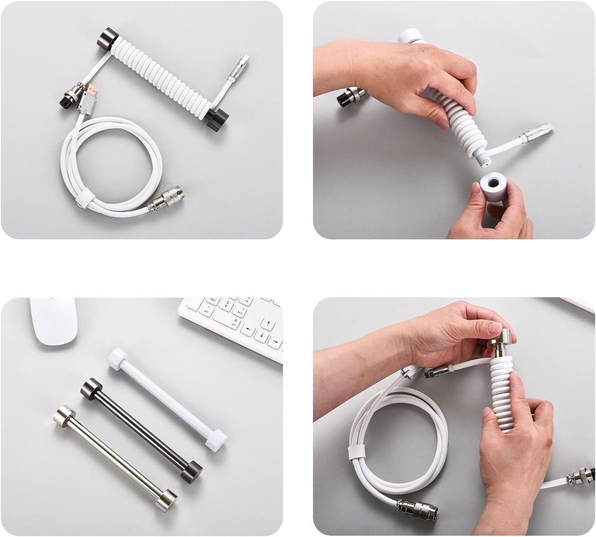 Toetsenbord Kabelhouder - Kabel Organizer - Bureau Ordenen - Verstelbare Lengte - 17 cm - Zwart