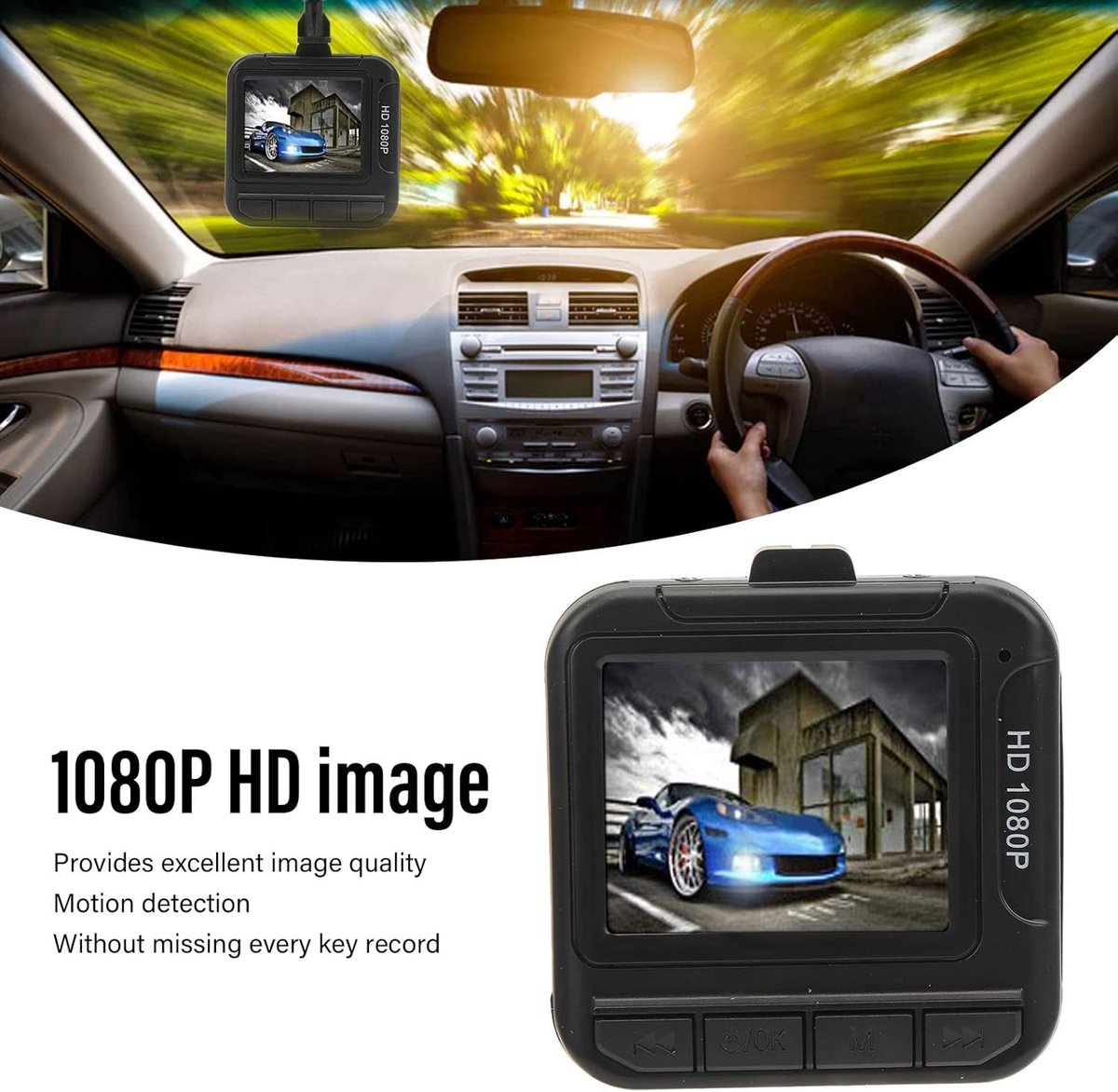 Dash Cam - Autorijrecorder - Veilig Rijden - Bewegingsdetectie - 16 Inch Scherm - Zwart – foto 3