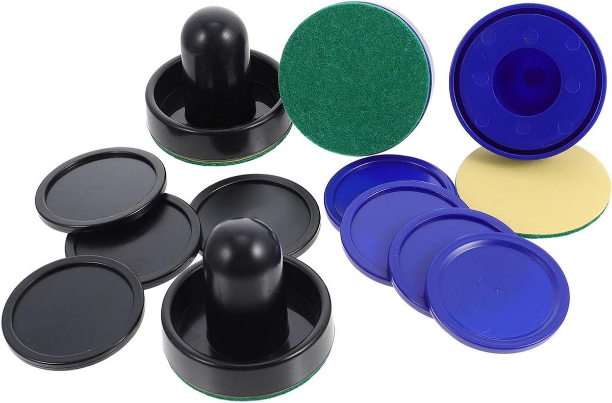 Air Hockey Accessoires - Tafel Hockey Set - Spel Vervanging - Ergonomische Handgrepen - 2 Sets - Diverse Kleuren