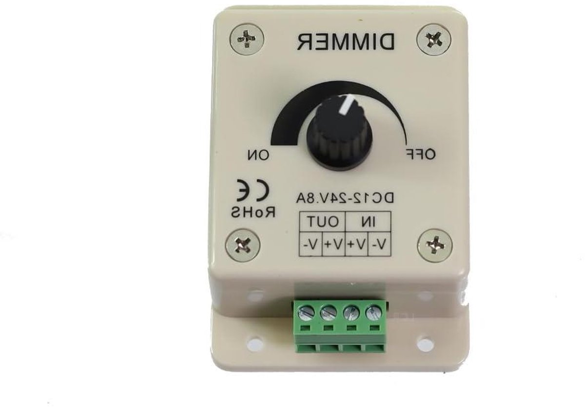 Ledstrip Dimmer - Controller - Verlichting Instellen - Effen Kleur - 8 Ampère - Ivoorkleur