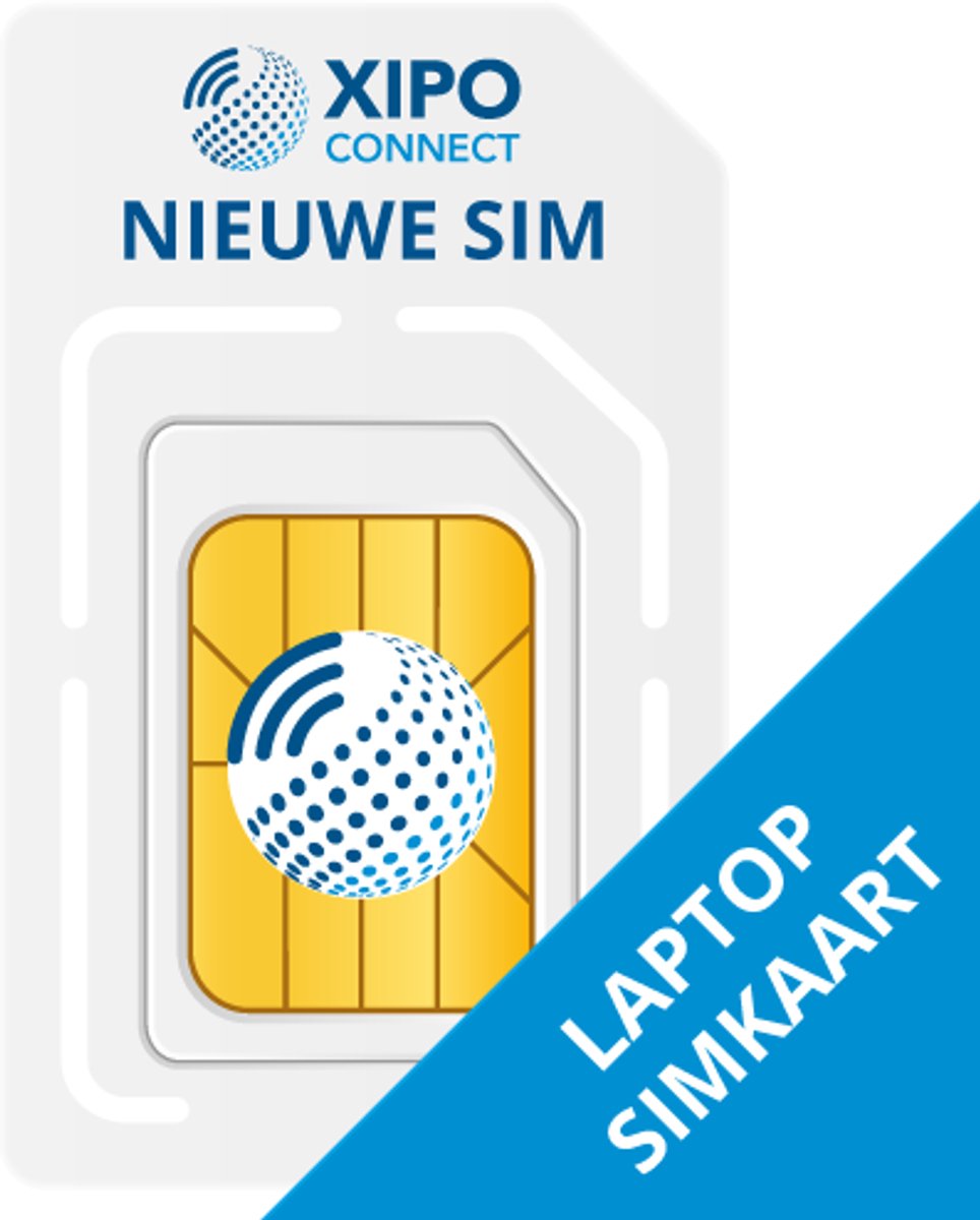 XIPO CONNECT - Laptop Data Simkaart Europa + 2GB Data - 365 Dagen geldig