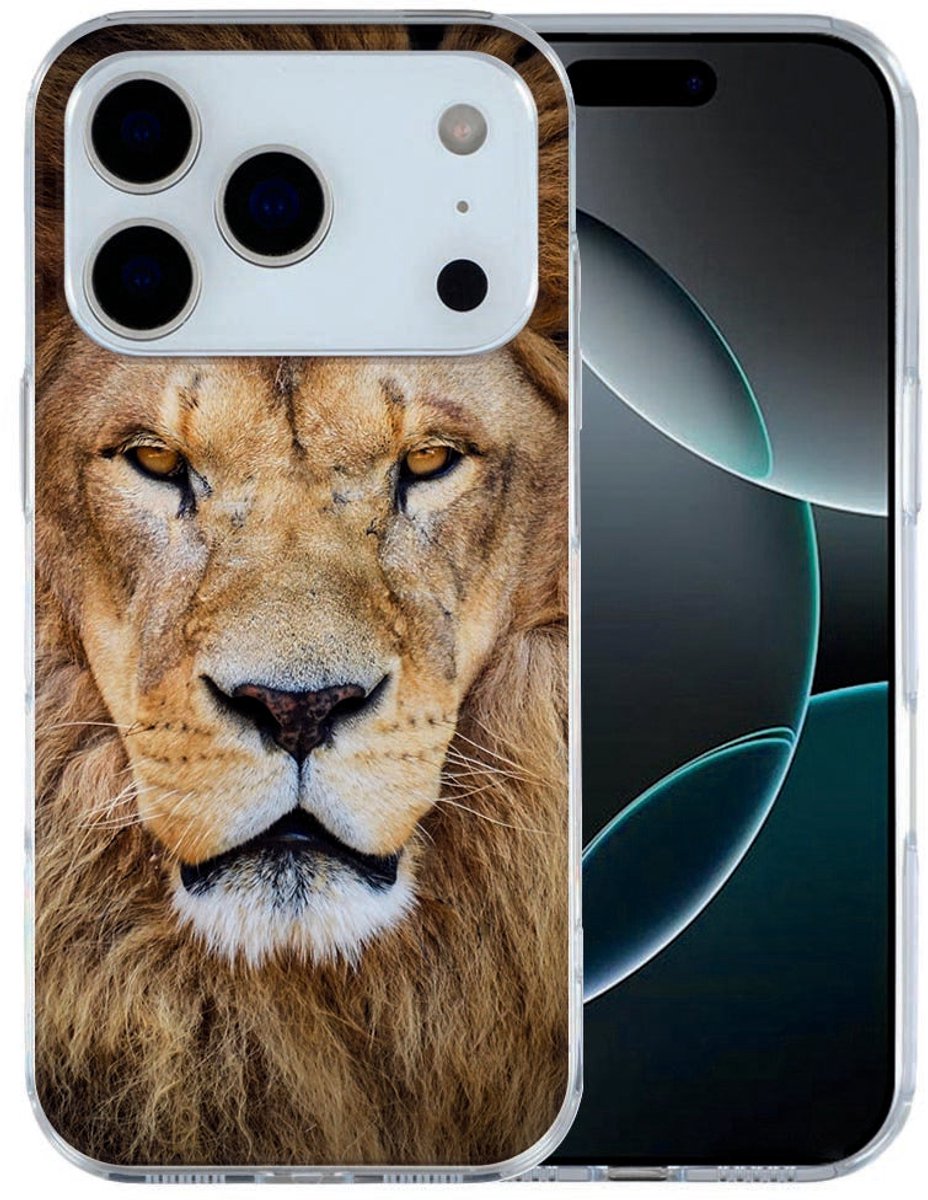 iPhone 17 Pro Max Hoesje Leeuw – Krachtig TPU Cover met Leeuw Print