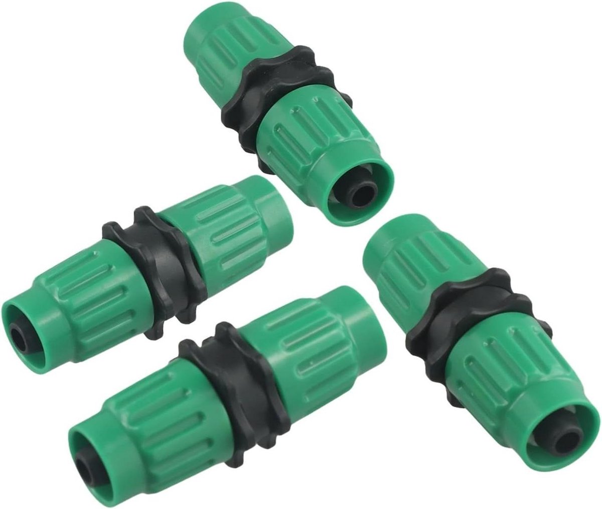 Slang Reparatieset - Slang Connectoren - Tuinslang Repareren - Uitbreidbaar Universeel - 4 Stuks - Groen