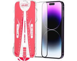 Ven-Dens iPhone 17-serie volledig verlijmde gehard glazen screenprotector met Magic Glass Box installatietool.