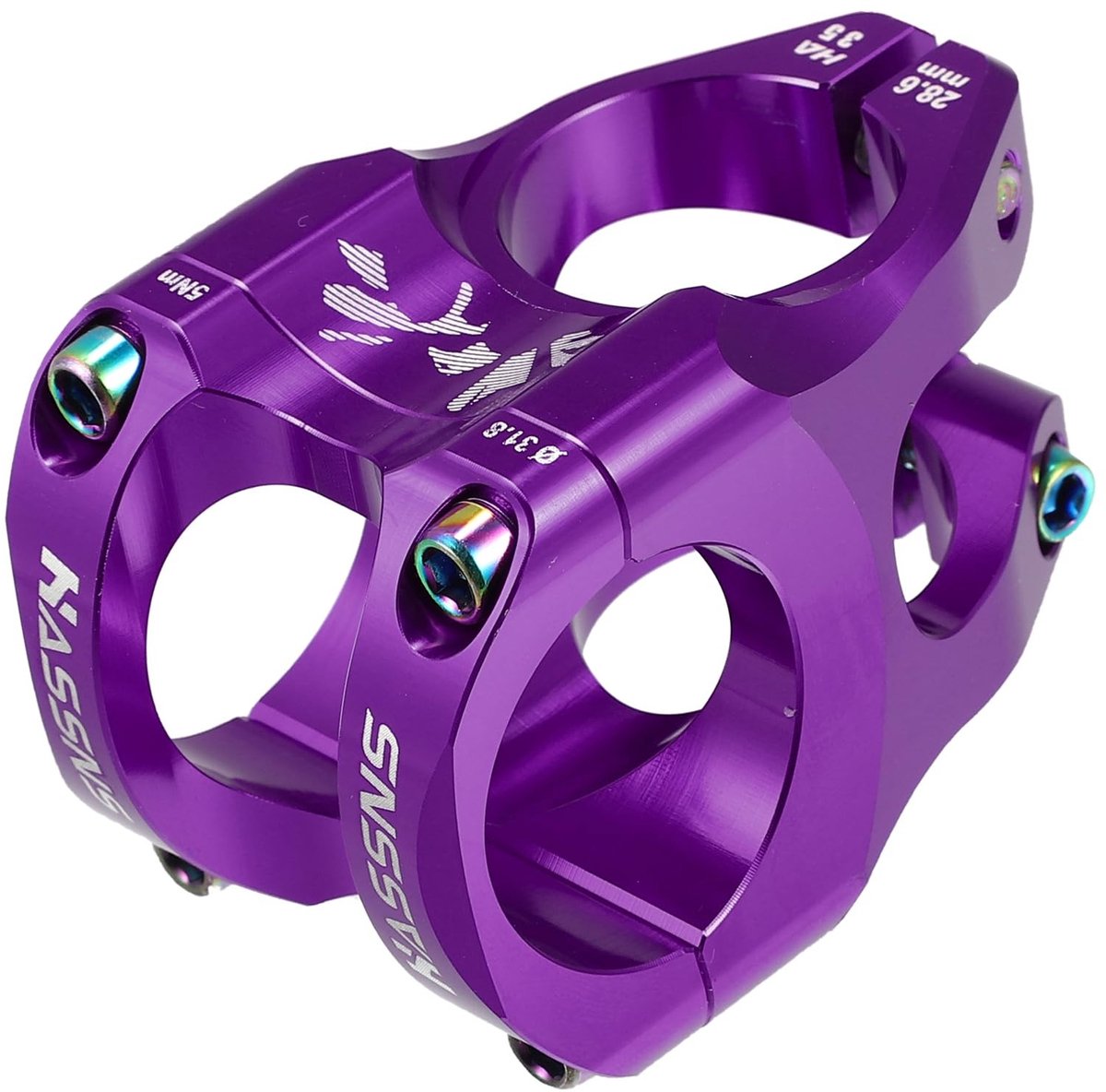 Dailygoods - Dailygoody - Stuurpen - Aluminiumlegering - Duurzaam en stabiel - Violet - Geschikt voor mountainbike en racefiets - 35 mm