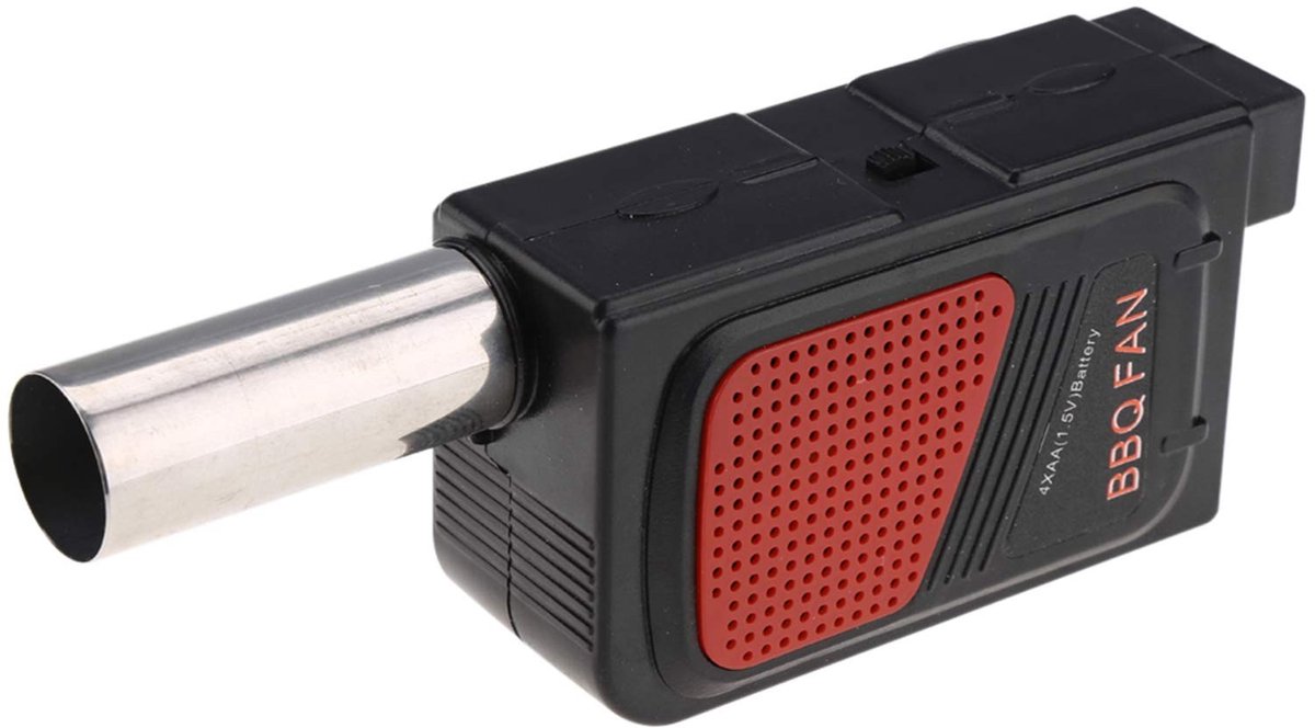 Dailygoods - Cosensi - Dailygoods - Dailygoody - Elektrische BBQ-Ventilator - Draagbare Luchtblazer - Grill en Barbecue Accessoire - Zwart - Kamperen en Picknick - Handheld en Efficiënt