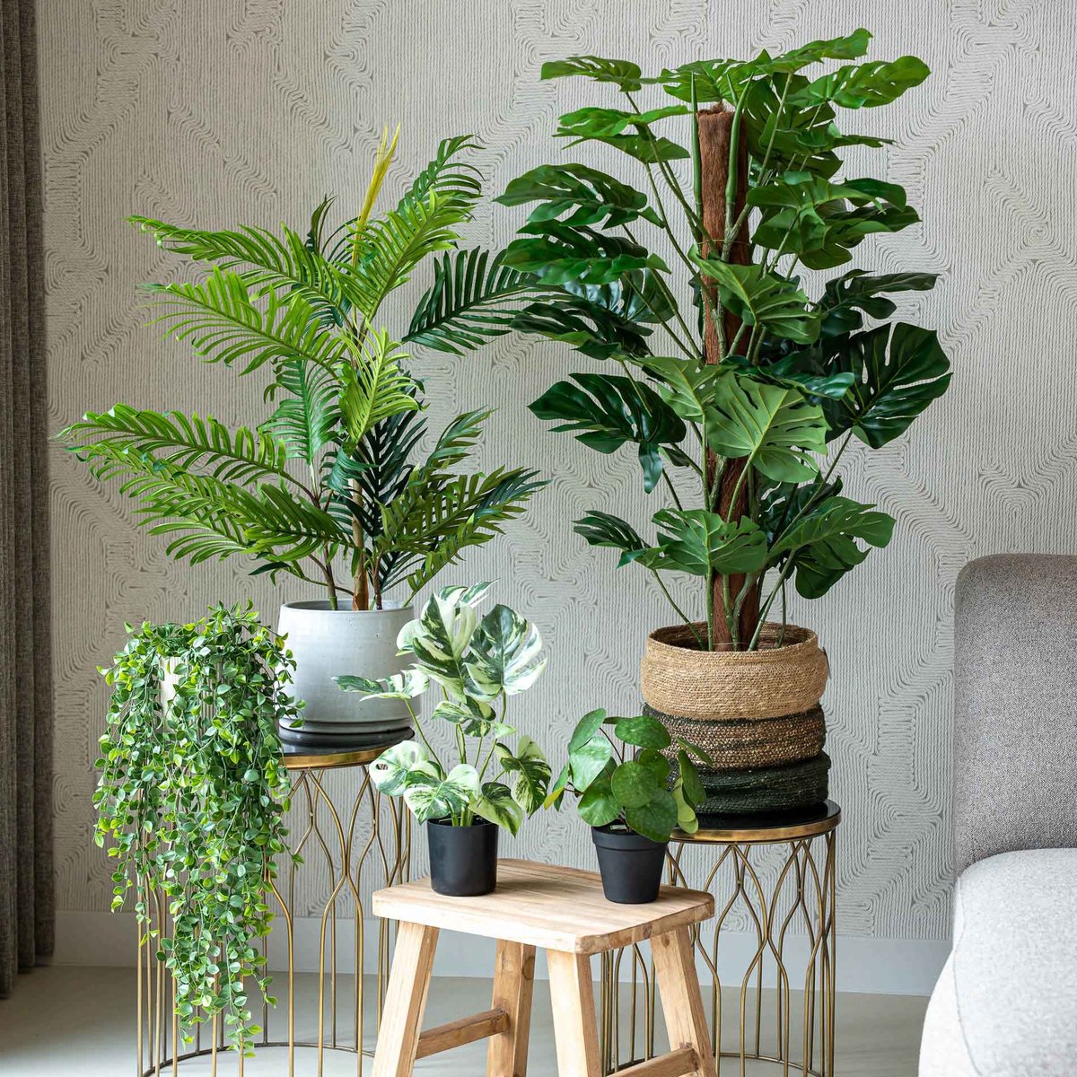 Urban jungle L - 5 stuks - Kunstplanten - Bundelset