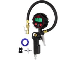 Digitale Bandenpomp - Luchtmeter Kit - Bandenspanning Controleren - Nauwkeurige Meting - 250 PSI - Zwart